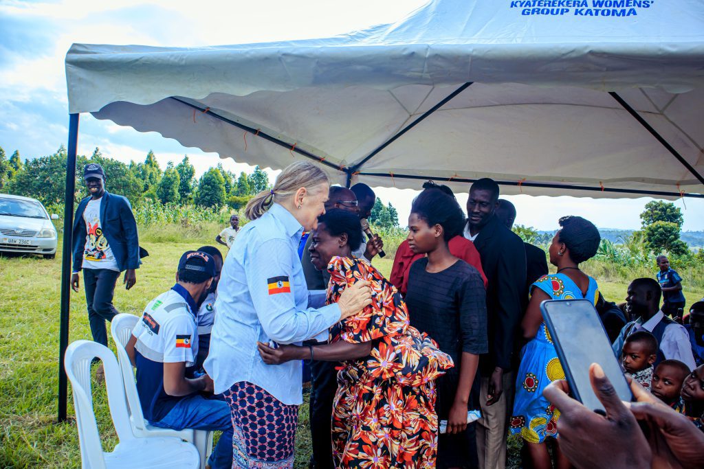 One of our donors in a community located in Uganda
